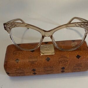 MCM Women's Transparent Gold Glasses/ 2643R